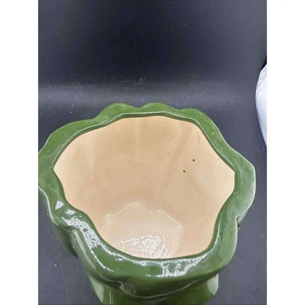 VTG Kitschy Ceramic Mr Green Pepper Face Storage Jar Canister Hobbyist 1988